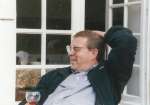Phil relaxing on tour in France, La Molay Littray, 2000